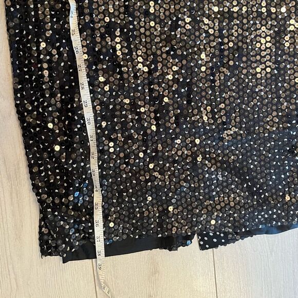 Vintage Rickie Freeman for Teri Jon silk sequin polkadot long sleeve dress - Picture 13 of 13